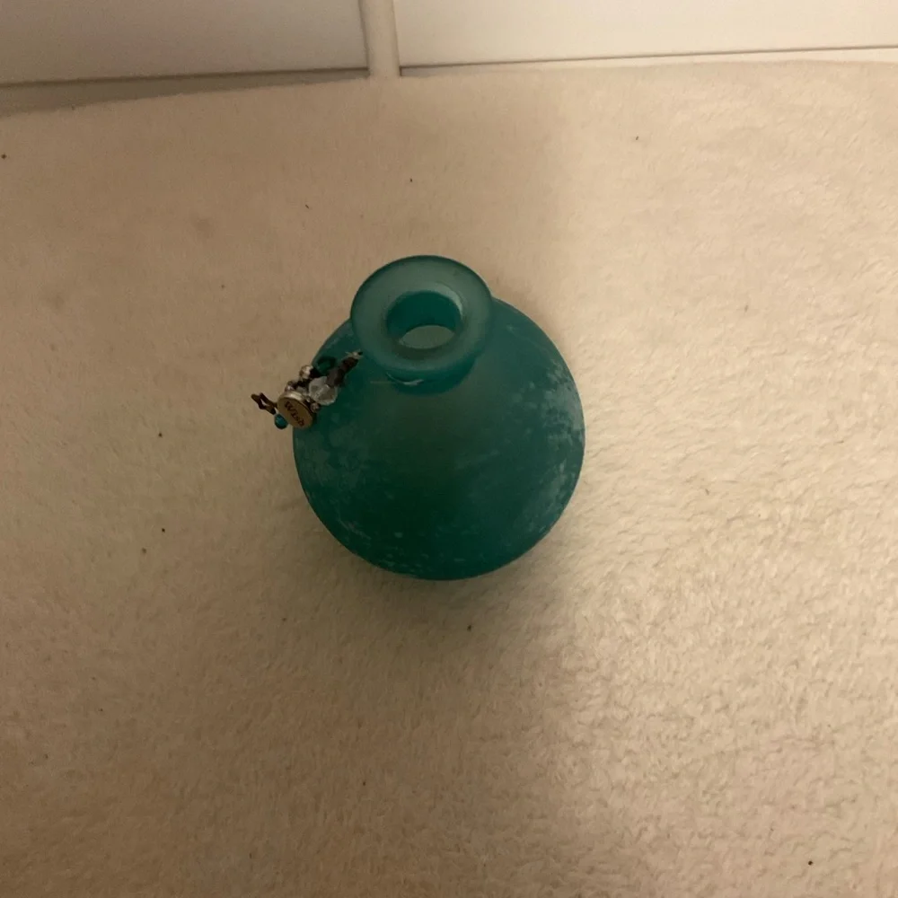Elegant Blue Glass Vase
